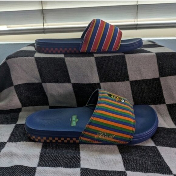 Vans La Costa Slide On Kids 4 Youth Bert And Ernie Sesame Street Blue Red 022025 - Picture 9 of 12